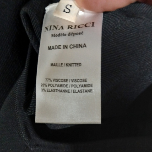 Nina Ricci Black Fitted Tank Top - Picture 6 of 6
